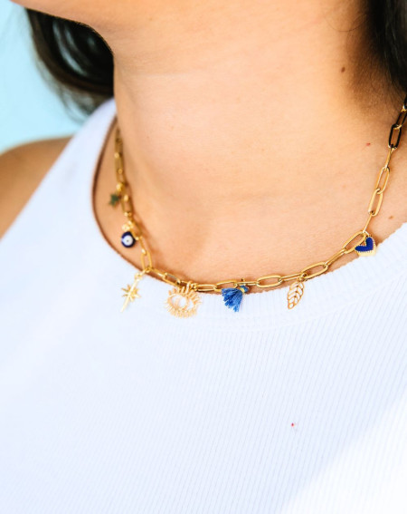 Collar Charms Ojo Azul