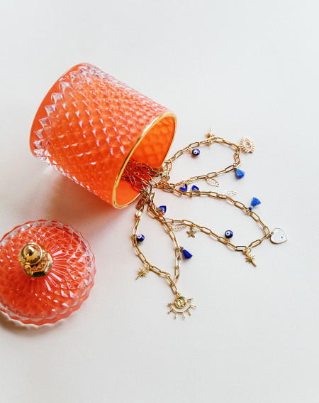 Collar Charms Ojo Azul