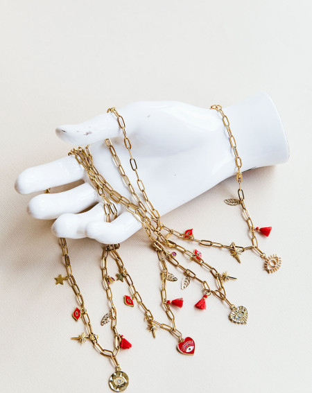 Collar Charms Ojo Rojo