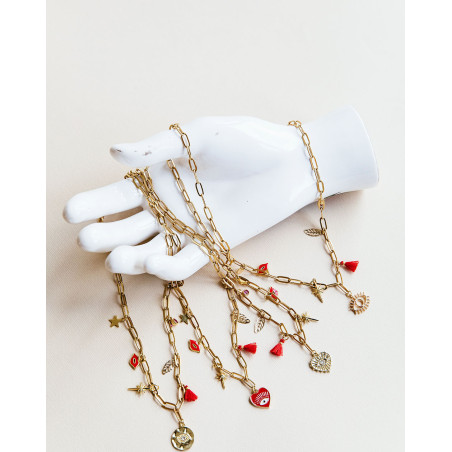 Collar Charms Ojo Rojo