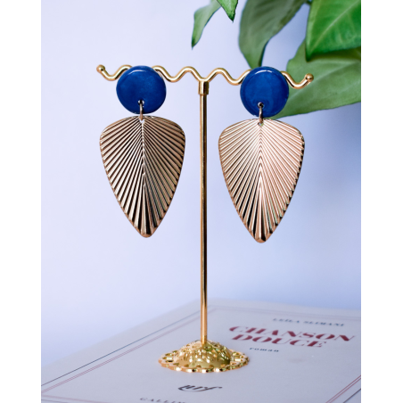 Aros Palma Cerámica Azul